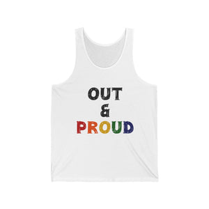 Out and Proud Unisex Jersey Tank Top