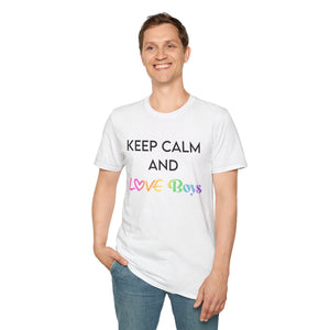 Keep Calm and Love Boys Unisex Softstyle T-Shirt