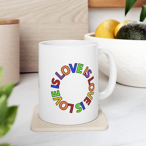 Love Is Love Gay Pride LGBTQ Ceramic Mug, LGBTQ Mug, Equality Gift, Gay Pride Gift, Gay Pride Mug, Gay Rights