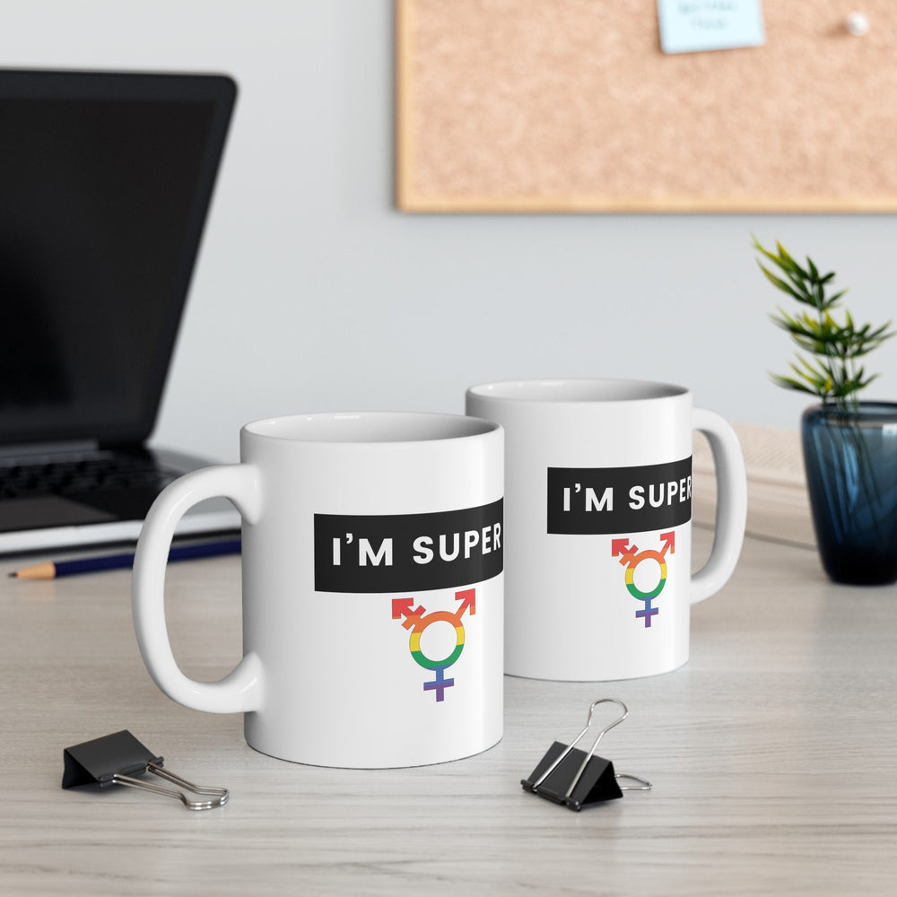 I'm Super Gay Ceramic Mug, LGBTQ Mug, Equality Gift, Gay Pride Gift, Gay Pride Mug, Gay Rights, LGBTQ, Equal Rights mug