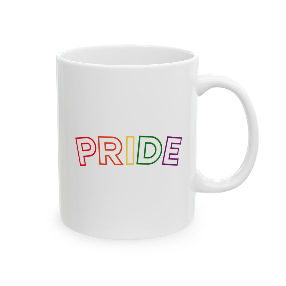 Pride Outline LGBTQ Ceramic Mug, LGBTQ Mug, Equality Gift, Equal Rights mug, Queer gift, Gift Mug, Coffee Mug