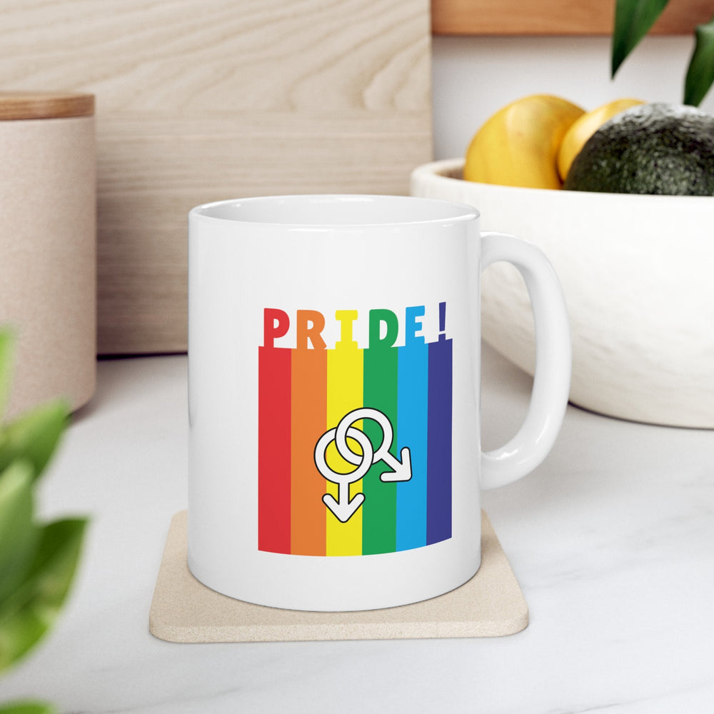 Pride Rainbow Gay Gender Ceramic Mug, LGBTQ Mug, Equality Gift, Gay Pride Gift, Gay Pride Mug, Gay Rights