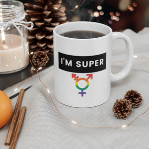 I'm Super Gay Ceramic Mug, LGBTQ Mug, Equality Gift, Gay Pride Gift, Gay Pride Mug, Gay Rights, LGBTQ, Equal Rights mug