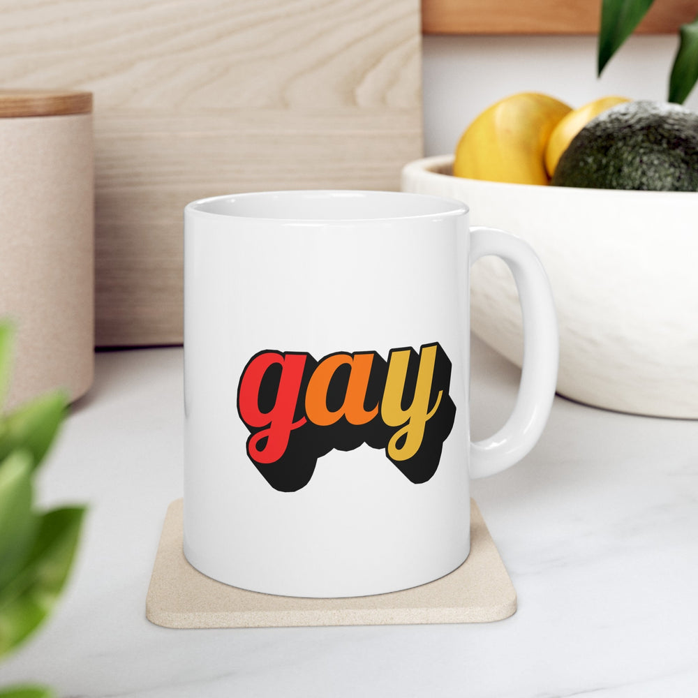 Retro Gay Ceramic Mug, LGBTQ Mug, Equality Gift, Equal Rights mug, Queer gift, Gift Mug, Coffee Mug