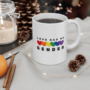 Love Has No Gender Ceramic Mug, LGBTQ Mug, Equality Gift, Gay Pride Gift, Gay Pride Mug, Gay Rights, LGBTQ