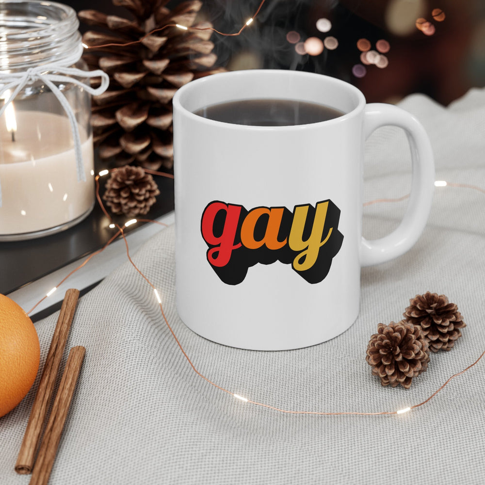Retro Gay Ceramic Mug, LGBTQ Mug, Equality Gift, Equal Rights mug, Queer gift, Gift Mug, Coffee Mug