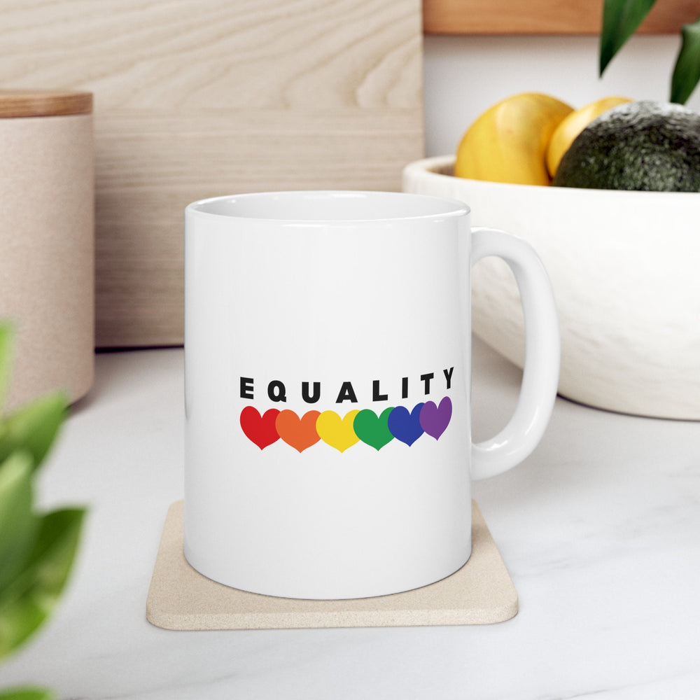 Equality Ceramic Mug, LGBTQ Mug, Equality Gift, Gay Pride Gift, Gay Pride Mug, Gay Rights, LGBTQ, Equal Rights mug, Queer gift