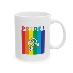 Pride Rainbow Gay Gender Ceramic Mug, LGBTQ Mug, Equality Gift, Gay Pride Gift, Gay Pride Mug, Gay Rights
