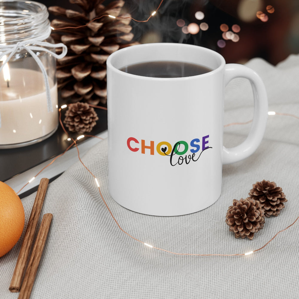 Choose Love Ceramic Mug, LGBTQ Mug, Equality Gift, Gay Pride Gift, Gay Pride Mug, Gay Rights, LGBTQ, Equal Rights mug, Queer gift