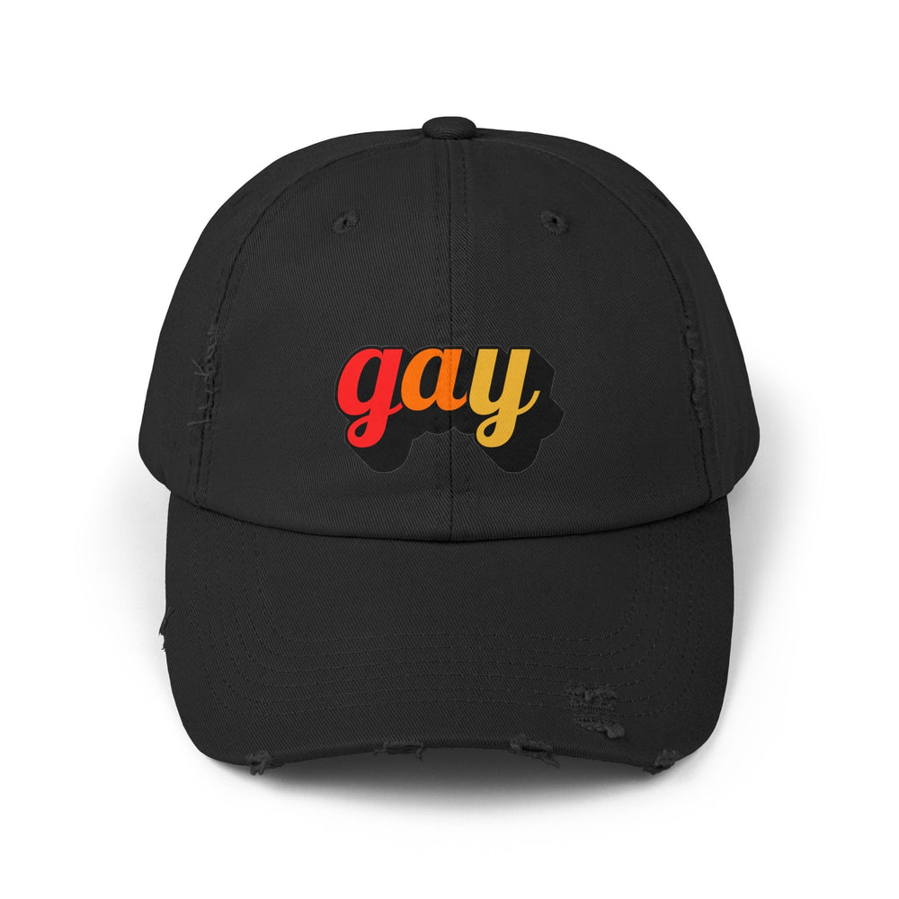 Retro Gay Distressed Cap, Gay Pride Cap, Gay Rights, LGBTQ, Equal Rights Cap, Queer gift, Pride Rainbow Hat, Pride Cap
