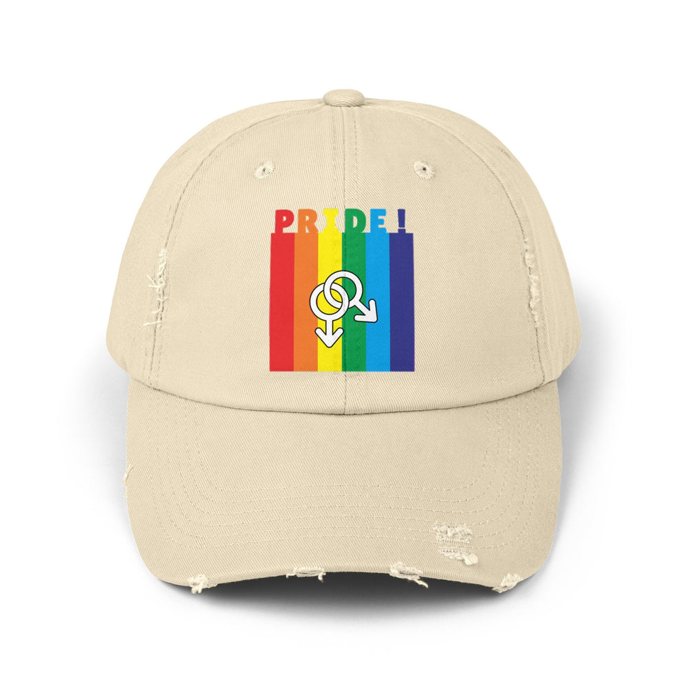 Pride Rainbow Gay Gender  Distressed Cap, Gay Pride Cap, Gay Rights, LGBTQ, Equal Rights Cap, Queer gift, Perfect gift, Pride Rainbow Hat