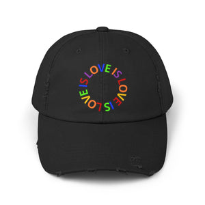 Love Is Love Gay Pride LGBTQ, Distressed Cap, Equal Rights Cap, Queer gift, Perfect gift, Pride Rainbow Hat, Pride Cap