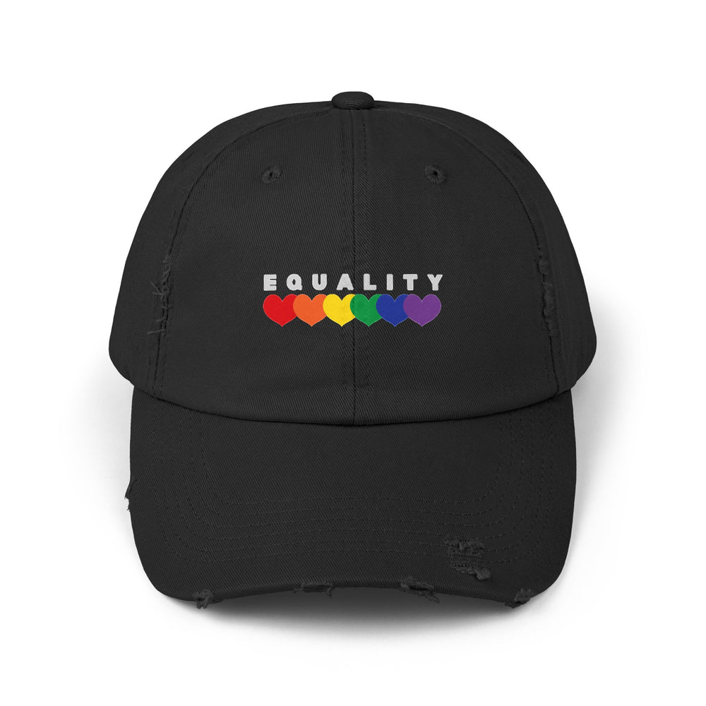 Equality Distressed Cap, Gay Pride Cap, Gay Rights, LGBTQ, Equal Rights Cap, Queer gift, Perfect gift, Pride Rainbow Hat, Pride Cap