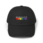 Equality Distressed Cap, Gay Pride Cap, Gay Rights, LGBTQ, Equal Rights Cap, Queer gift, Perfect gift, Pride Rainbow Hat, Pride Cap