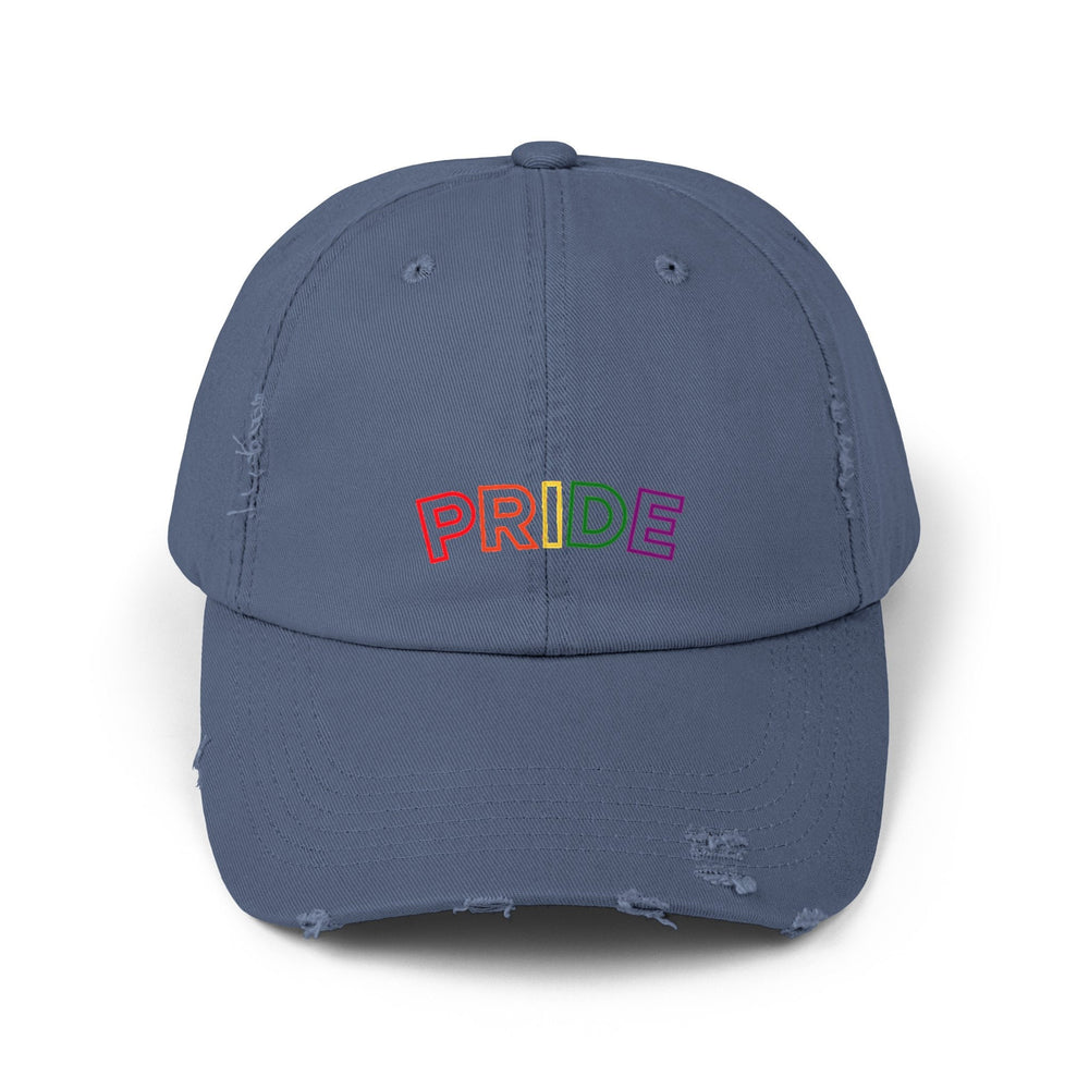 Pride Outline LGBTQ  Distressed Cap, Gay Pride Cap, Gay Rights, LGBTQ, Equal Rights Cap, Queer gift, Perfect gift, Pride Rainbow Hat