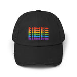 Be A Good Person Unisex Distressed Cap,  Distressed Cap, Gay Pride Cap, Gay Rights, LGBTQ, Equal Rights Cap, Queer gift, Gift Hat