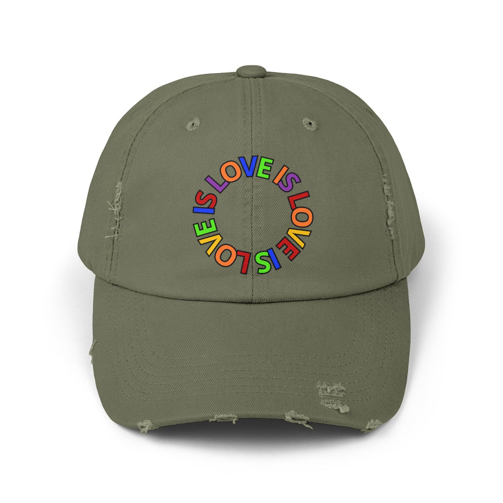 Love Is Love Gay Pride LGBTQ, Distressed Cap, Equal Rights Cap, Queer gift, Perfect gift, Pride Rainbow Hat, Pride Cap
