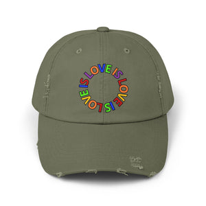 Love Is Love Gay Pride LGBTQ, Distressed Cap, Equal Rights Cap, Queer gift, Perfect gift, Pride Rainbow Hat, Pride Cap