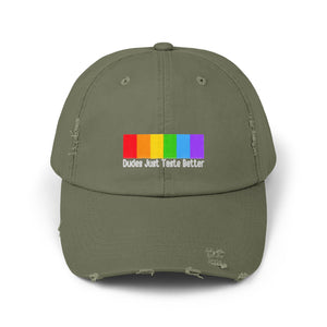 Dudes Just Taste Better Distressed Cap, Gay Pride Cap, Gay Rights, LGBTQ, Equal Rights Cap, Queer gift, Perfect gift, Pride Cap