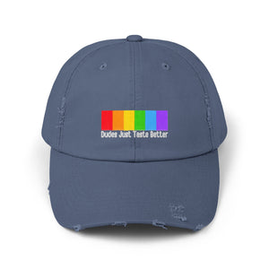 Dudes Just Taste Better Distressed Cap, Gay Pride Cap, Gay Rights, LGBTQ, Equal Rights Cap, Queer gift, Perfect gift, Pride Cap