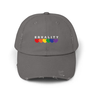 Equality Distressed Cap, Gay Pride Cap, Gay Rights, LGBTQ, Equal Rights Cap, Queer gift, Perfect gift, Pride Rainbow Hat, Pride Cap