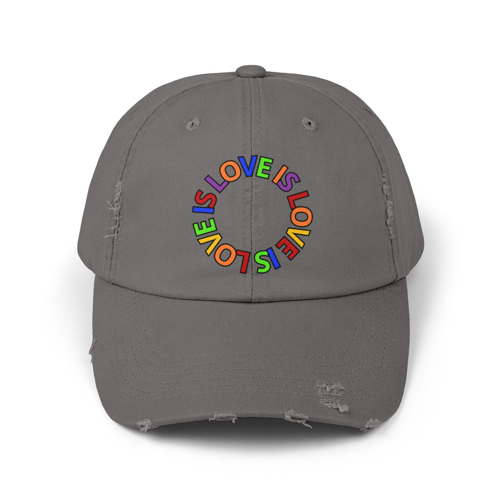 Love Is Love Gay Pride LGBTQ, Distressed Cap, Equal Rights Cap, Queer gift, Perfect gift, Pride Rainbow Hat, Pride Cap