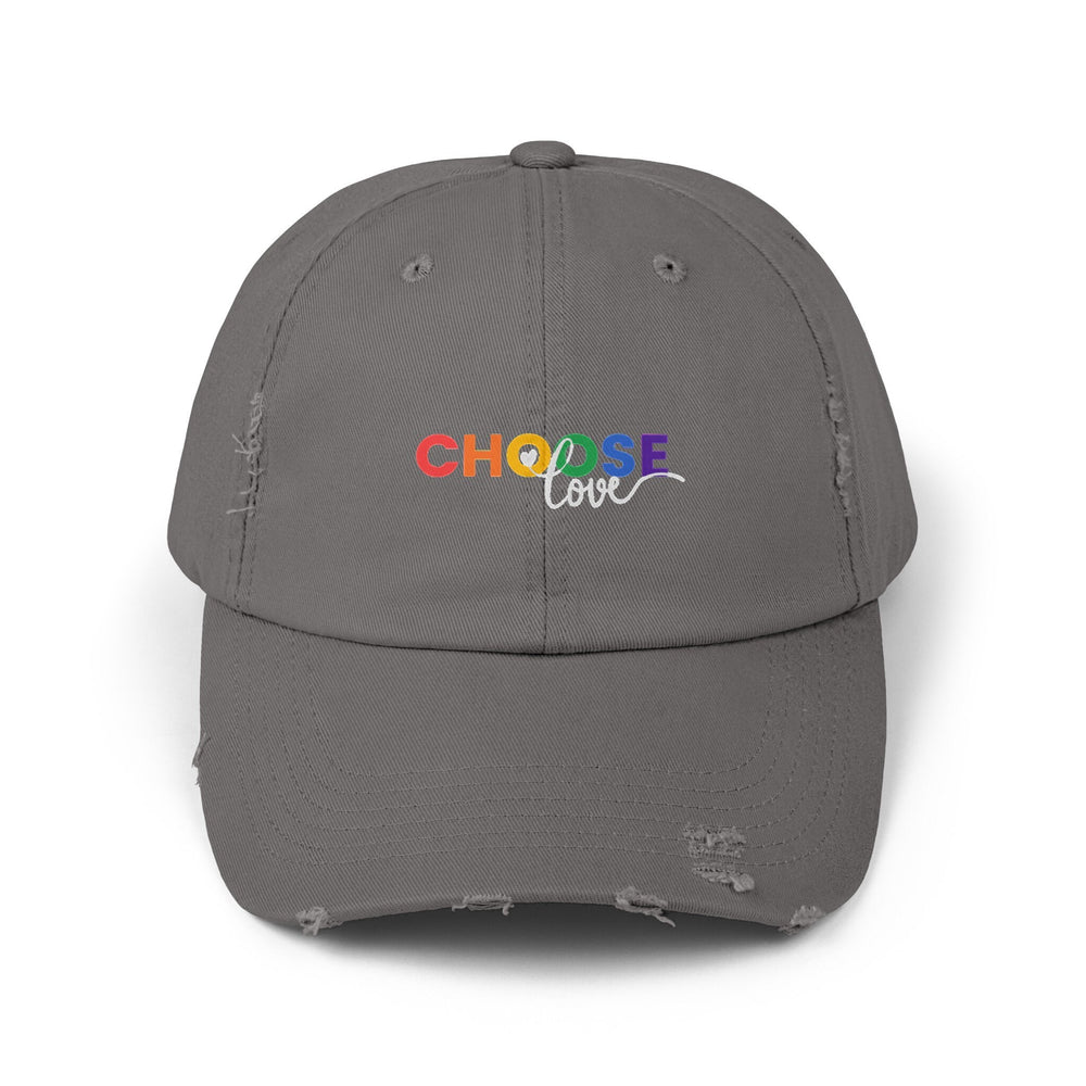 Choose Love Distressed Cap, Gay Pride Cap, Gay Rights, LGBTQ, Equal Rights Cap, Queer gift, Perfect gift, Pride Rainbow Hat, Pride Cap