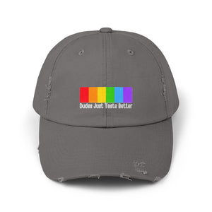 Dudes Just Taste Better Distressed Cap, Gay Pride Cap, Gay Rights, LGBTQ, Equal Rights Cap, Queer gift, Perfect gift, Pride Cap