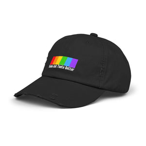 Dudes Just Taste Better Distressed Cap, Gay Pride Cap, Gay Rights, LGBTQ, Equal Rights Cap, Queer gift, Perfect gift, Pride Cap