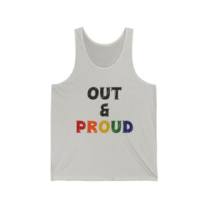 Out and Proud Unisex Jersey Tank Top