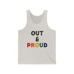 Out and Proud Unisex Jersey Tank Top