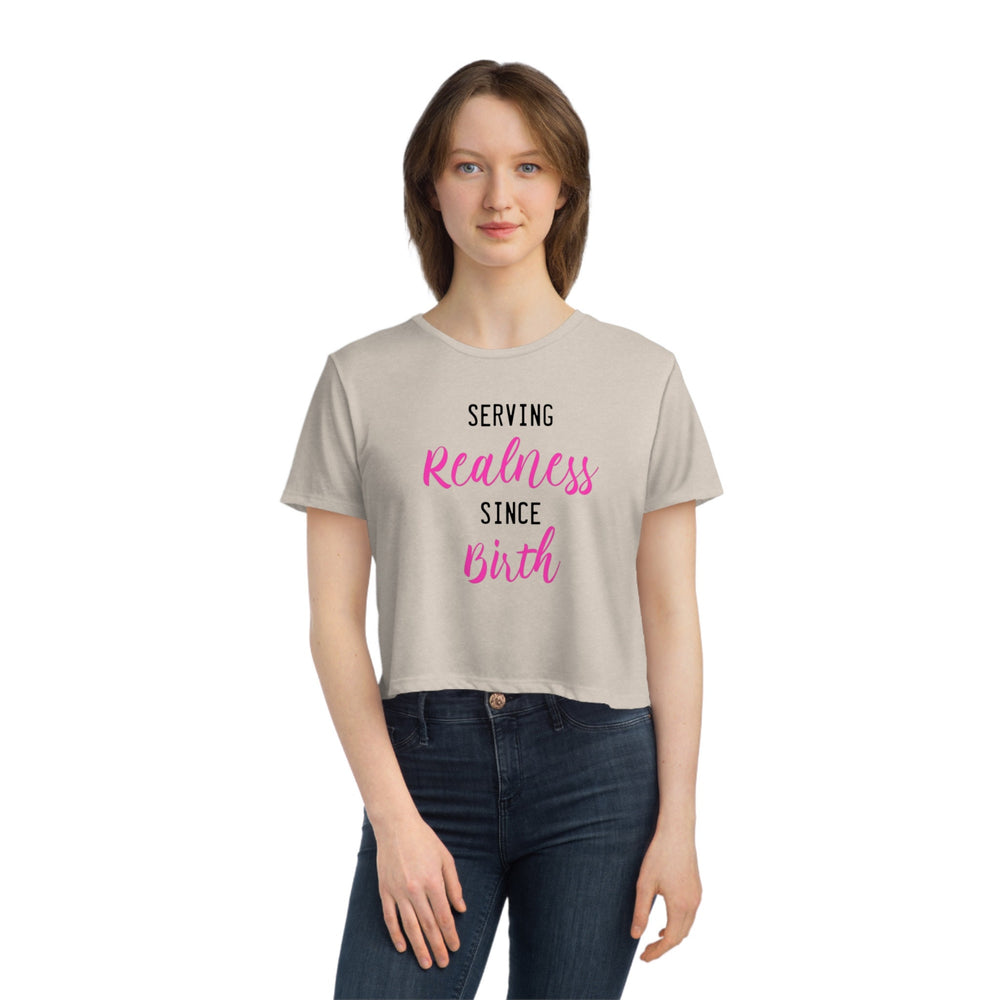 Realness Birth Women's Flowy Cropped Tee