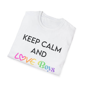 Keep Calm and Love Boys Unisex Softstyle T-Shirt