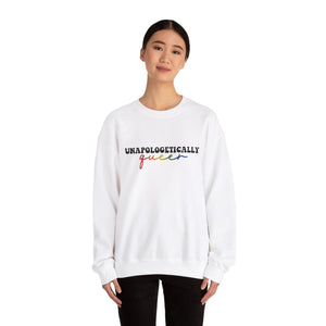 Unapologetically Queer Unisex Heavy Blend Crewneck Sweatshirt