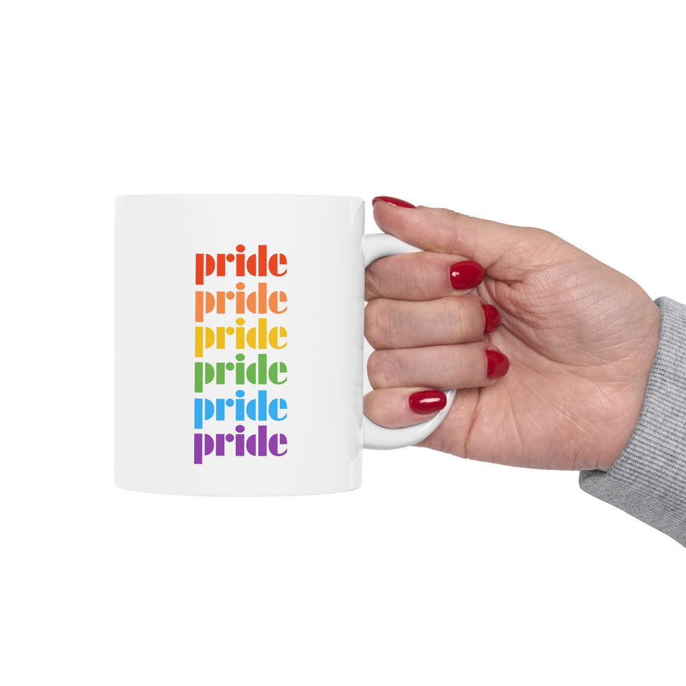 Pride Ceramic Mug, LGBTQ Mug, Equality Gift, Gay Pride Gift, Gay Pride Mug, Gay Rights, Equal Rights mug