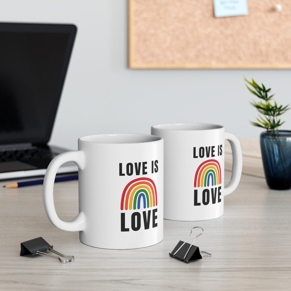 Love Is Love LGBTQ Ceramic Mug, LGBTQ Mug, Equality Gift, Gay Pride Gift, Gay Pride Mug, Gay Rights, LGBTQ