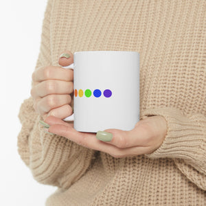 Rainbow Circles LGBTQ Ceramic Mug, LGBTQ Mug, Equality Gift, Gay Pride Gift, Gay Pride Mug, Gay Rights