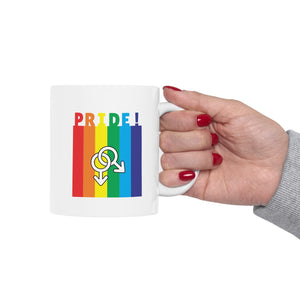 Pride Rainbow Gay Gender Ceramic Mug, LGBTQ Mug, Equality Gift, Gay Pride Gift, Gay Pride Mug, Gay Rights