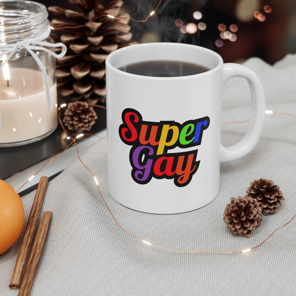 Super Gay Ceramic Mug, LGBTQ Mug, Equality Gift, Gay Pride Gift, Gay Pride Mug, Gay Rights