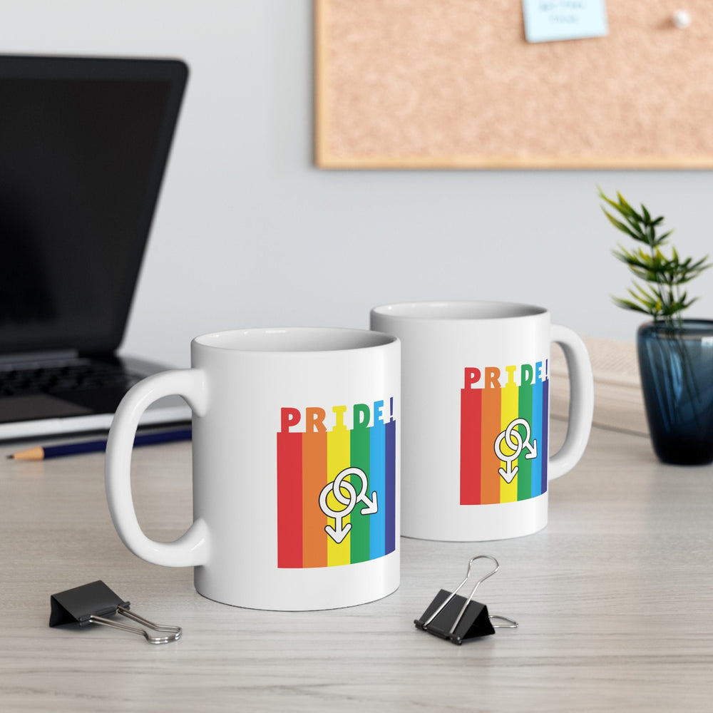 Pride Rainbow Gay Gender Ceramic Mug, LGBTQ Mug, Equality Gift, Gay Pride Gift, Gay Pride Mug, Gay Rights