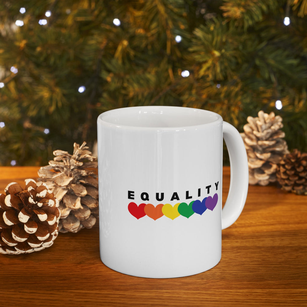 Equality Ceramic Mug, LGBTQ Mug, Equality Gift, Gay Pride Gift, Gay Pride Mug, Gay Rights, LGBTQ, Equal Rights mug, Queer gift