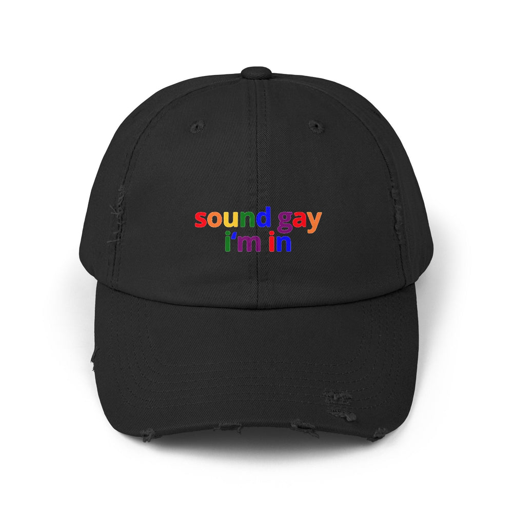 Sound Gay I'm In Distressed Cap, Gay Pride Cap, Gay Rights, LGBTQ, Equal Rights Cap, Queer gift, Perfect gift, Pride Cap