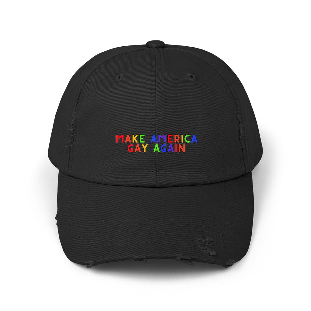 Make America Gay Again Distressed Cap, Gay Pride Cap, Gay Rights, LGBTQ, Equal Rights Cap, Queer gift, Perfect gift