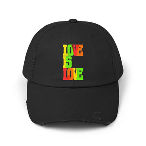 Love Is Love Distressed Cap, Gay Pride Cap, Equal Rights Cap, Queer gift, Perfect gift, Pride Rainbow Hat, Pride Cap