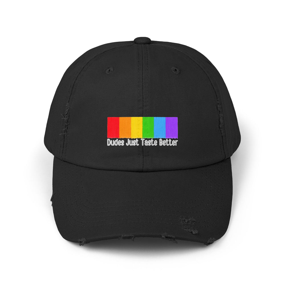 Dudes Just Taste Better Distressed Cap, Gay Pride Cap, Gay Rights, LGBTQ, Equal Rights Cap, Queer gift, Perfect gift, Pride Cap