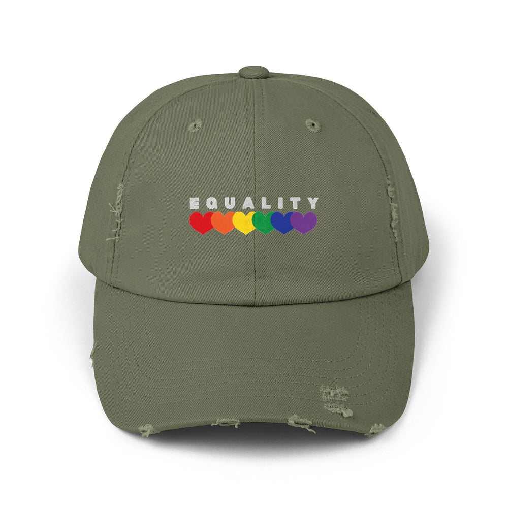 Equality Distressed Cap, Gay Pride Cap, Gay Rights, LGBTQ, Equal Rights Cap, Queer gift, Perfect gift, Pride Rainbow Hat, Pride Cap
