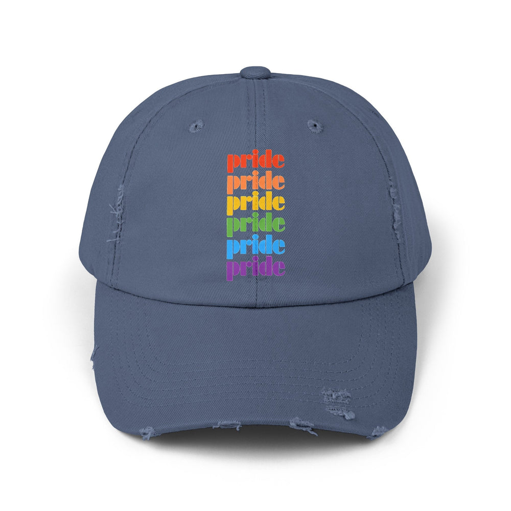 Pride Distressed Cap, Gay Pride Cap, Gay Rights, LGBTQ, Equal Rights Cap, Queer gift, Perfect gift, Pride Rainbow Hat, Pride Cap