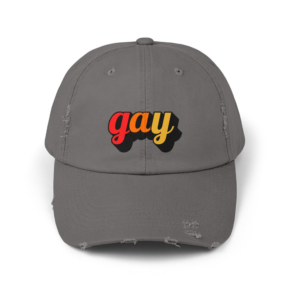 Retro Gay Distressed Cap, Gay Pride Cap, Gay Rights, LGBTQ, Equal Rights Cap, Queer gift, Pride Rainbow Hat, Pride Cap