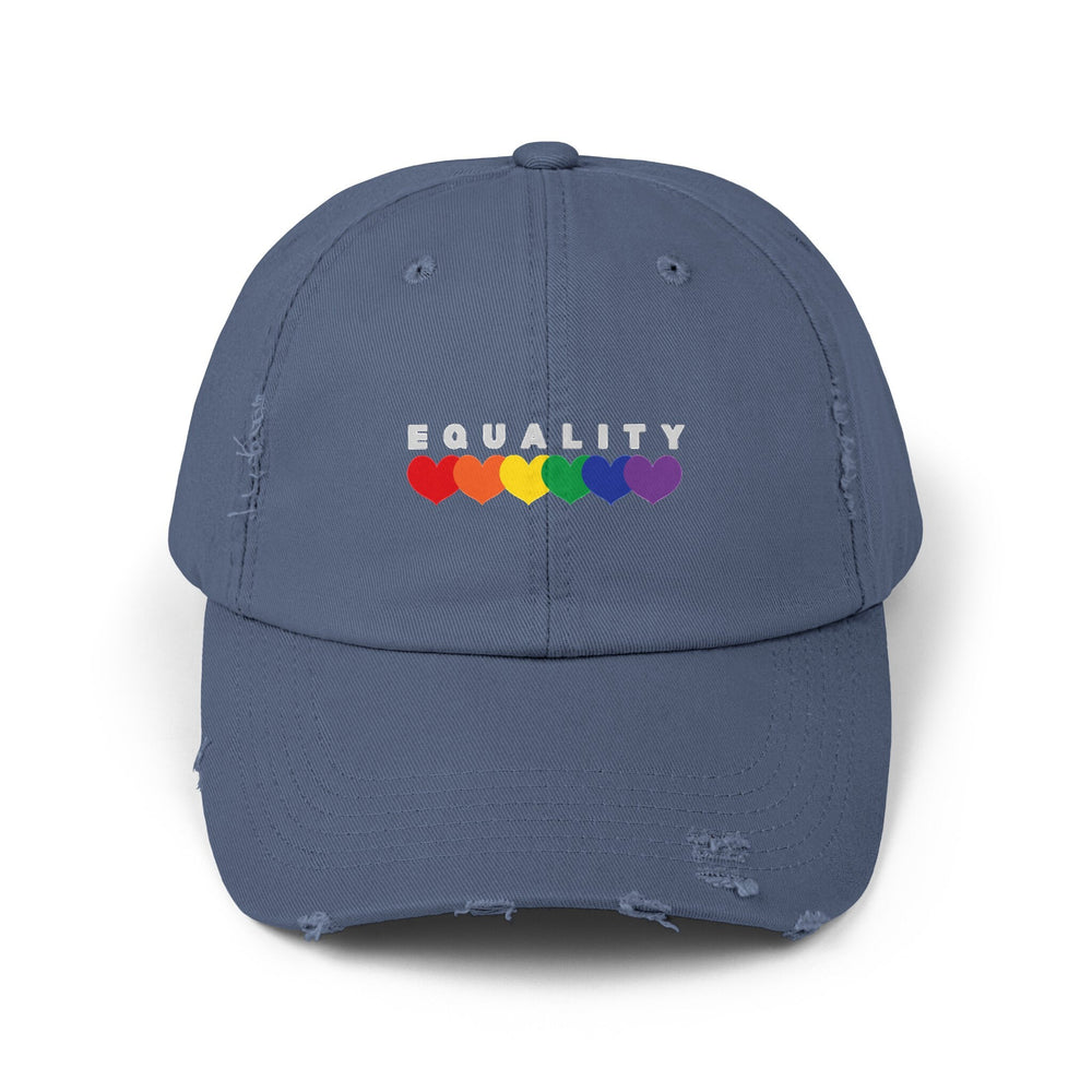 Equality Distressed Cap, Gay Pride Cap, Gay Rights, LGBTQ, Equal Rights Cap, Queer gift, Perfect gift, Pride Rainbow Hat, Pride Cap