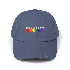 Equality Distressed Cap, Gay Pride Cap, Gay Rights, LGBTQ, Equal Rights Cap, Queer gift, Perfect gift, Pride Rainbow Hat, Pride Cap